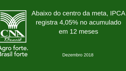 ABAIXO DO CENTRO DA META, IPCA REGISTRA 4,05% NO ACUMULADO EM 12 MESES