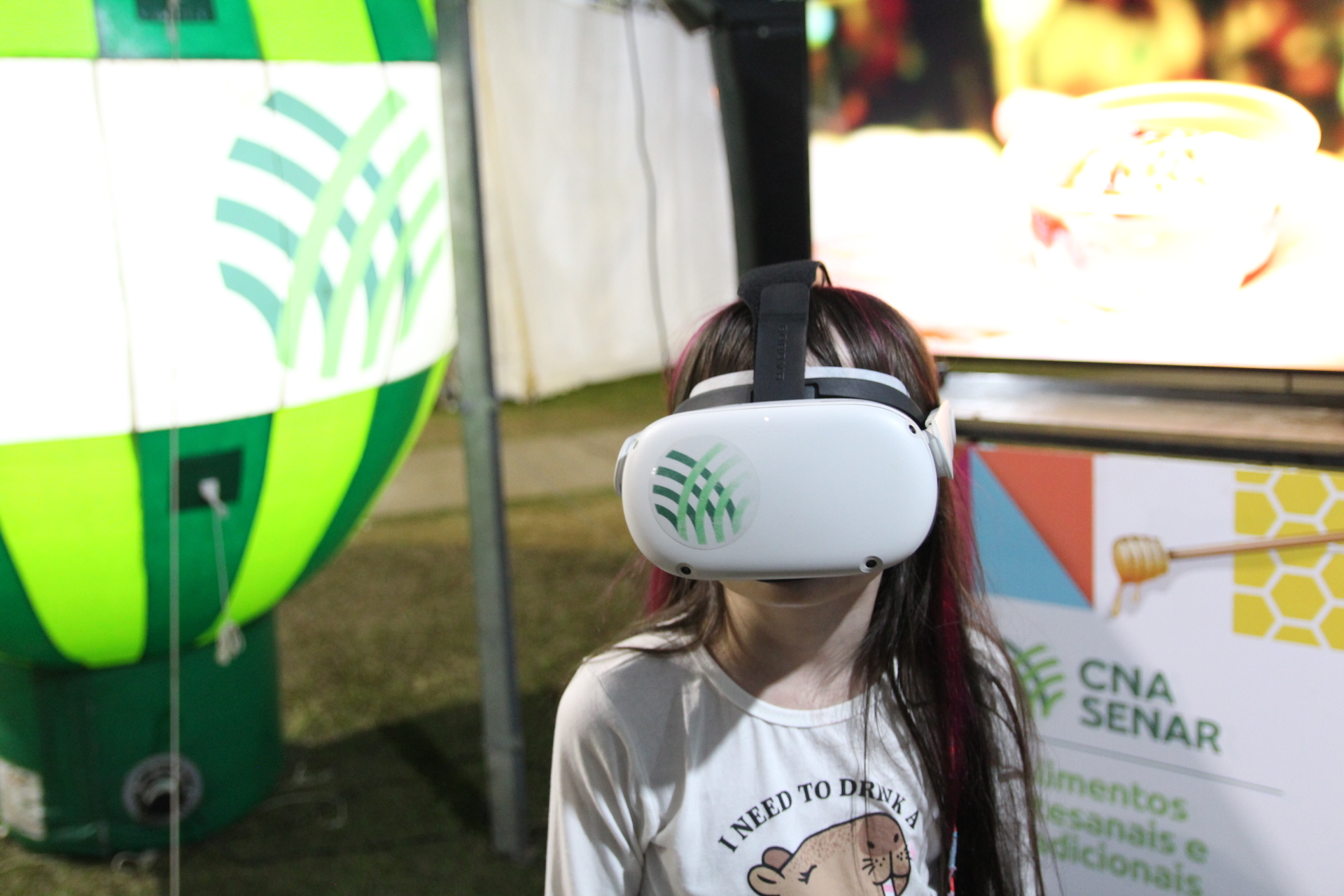 Mais de 500 pessoas exploraram a tecnologia do agro com os óculos de realidade virtual 
