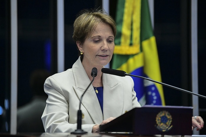 Senadora Tereza Cristina discursa em sessão. Foto: Pedro França/Agência Senado