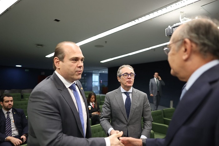 Marcelo Bertoni e o ministro Gilmar Mendes