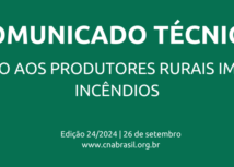 Recomendação aos produtores rurais impactados por incêndios