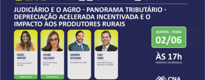 Live -  Judiciário e o Agro - Panorama Tributário - Depreciação acelerada incentivada e o impacto aos produtores rurais