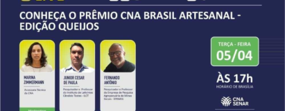 Live - Conheça o Prêmio CNA Brasil Artesanal - Edição Queijos