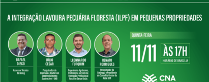 Live - A Integração Lavoura Pecuária Floresta (ILPF) em pequenas propriedades