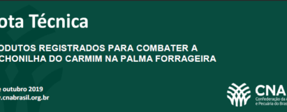 Levantamento dos produtos registrados para combater a Cochonilha do Carmim na Palma Forrageira