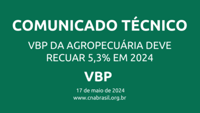 VBP DA AGROPECUÁRIA DEVE RECUAR 5,3% EM 2024