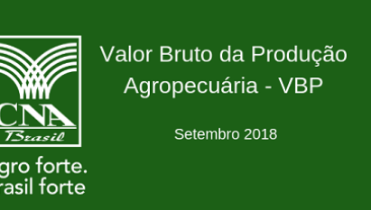 VALOR BRUTO DA PRODUÇÃO AGROPECUÁRIA DEVE AUMENTAR 3,8% EM 2018