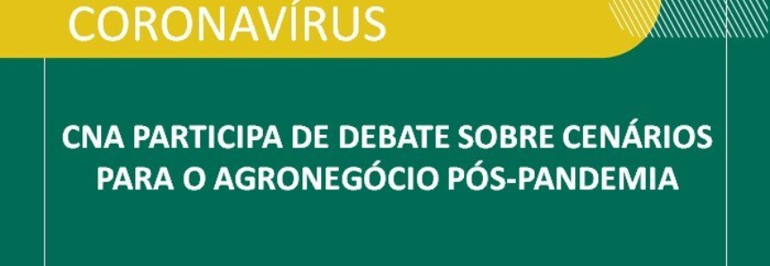CNA participa de debate sobre cenários para o agronegócio pós-pandemia