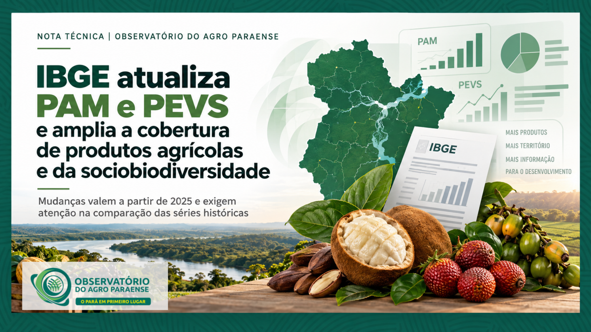 IBGE atualiza PAM e PEVS e amplia a cobertura de produtos agrícolas e da sociobiodiversidade
