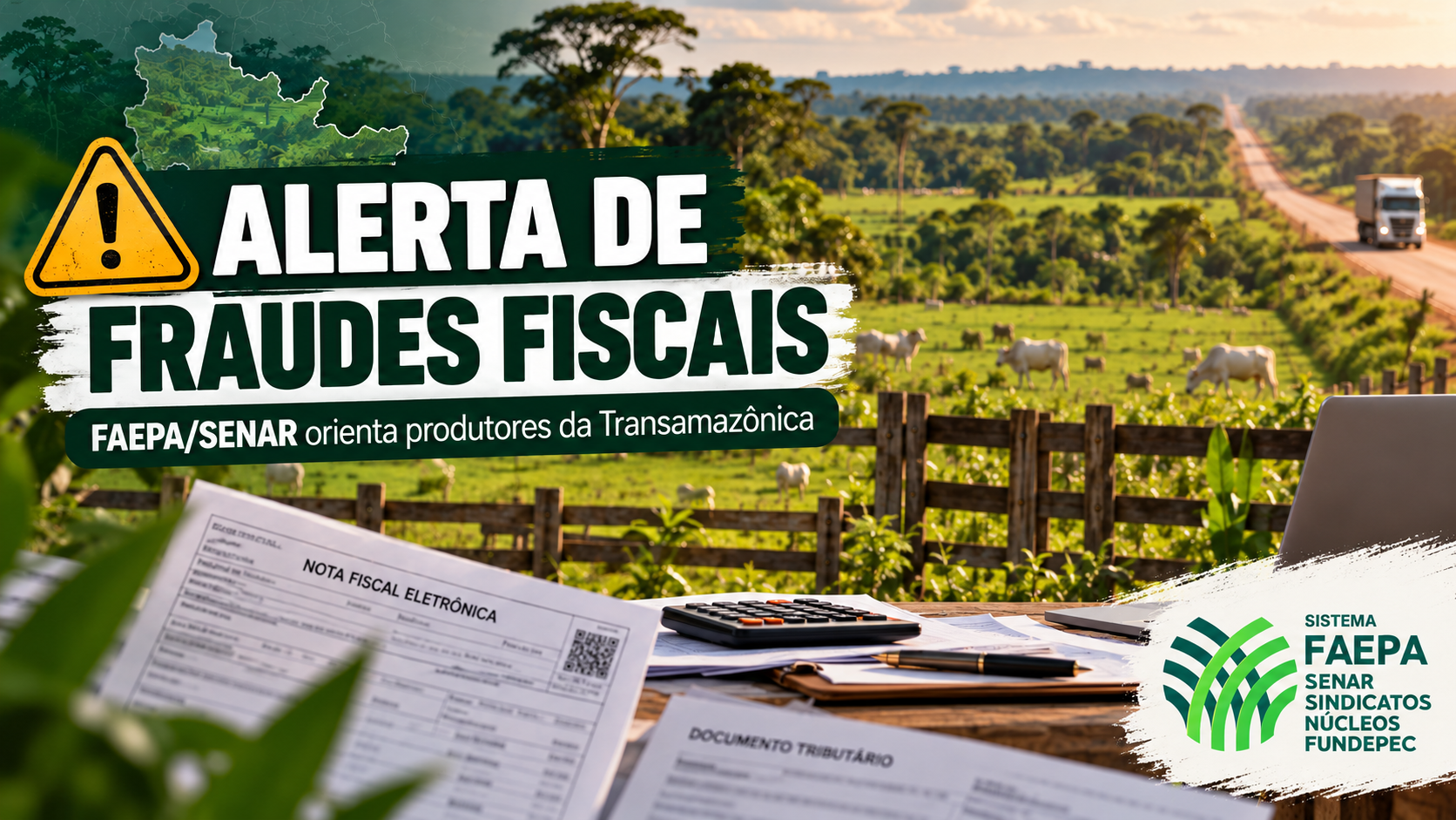 Sistema Faepa/Senar alerta para supostas irregularidades fiscais contra produtores da Transamazônica