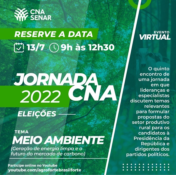 Save the date Jornada CNA Meio Ambiente