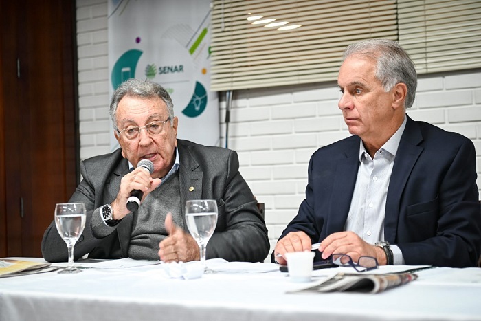 Presidente da CNA, João Martins, e ministro da Agricultura, Marcos Montes