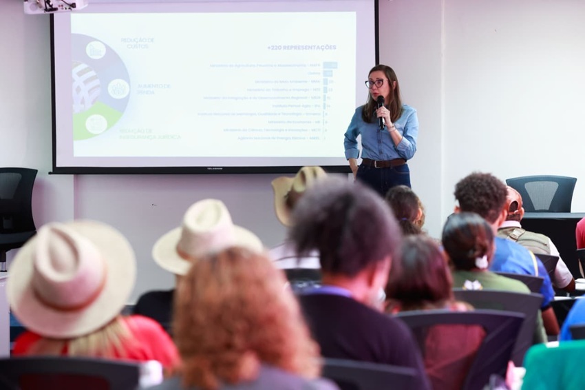 A coordenadora da área de Produção Agrícola da CNA, Ana Lenat, apresentou a estrutura do Sistema CNA/Senar