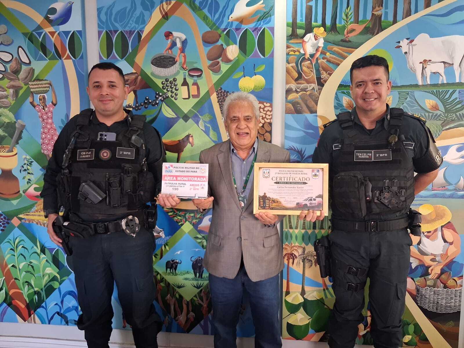 Amigo do Batalhão: Polícia Militar por meio da Patrulha Rural homenageia presidente da FAEPA