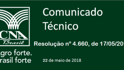 COMUNICADO TÉCNICO - RENEGOCIAÇÃO DE OPERAÇÕES DE CRÉDITO RURAL DE CUSTEIO E INVESTIMENTO