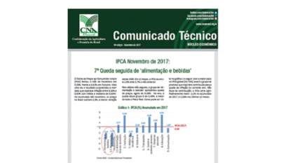 COMUNICADO TÉCNICO: 7º QUEDA SEGUIDA DE 'ALIMENTAÇÃO E BEBIDAS' - 18º EDIÇÃO / DEZEMBRO DE 2017