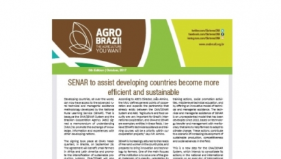 AGROBRAZIL BULLETIN: SENAR TO ASSIST DEVELOPING COUNTRIES BECOME MORE EFFI CIENT AND SUSTAINABLE / OCTOBER 2017