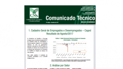 COMUNICADO TÉCNICO: NÚCLEO ECONÔMICO - EDIÇÃO 14 / SETEMBRO 2017