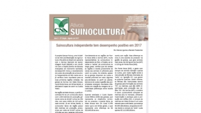 ATIVOS SUINOCULTURA: SUINOCULTURA INDEPENDENTE TEM DESEMPENHO POSITIVO EM 2017 / AGOSTO 2017