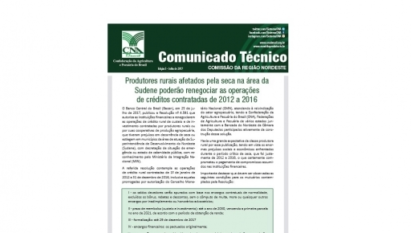 COMUNICADO TÉCNICO: COMISSÃO DA REGIÃO NORDESTE - EDIÇÃO 5 / JULHO 2017