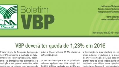 BOLETIM VBP: VBP DEVERÁ TER QUEDA DE 1,23% EM 2016 / NOVEMBRO 2016