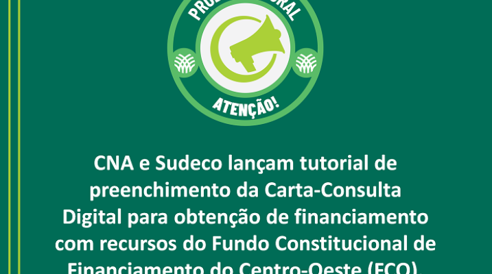CNA e Sudeco lançam tutorial do Sistema Cartas-Consulta Digitais para acesso a recursos do FCO