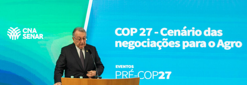 Presidente da CNA discursa em seminário preparatório para a COP-27