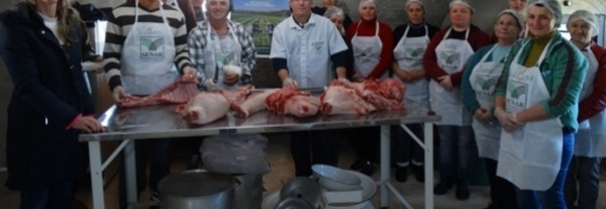 Processamento da carne suína é tema de capacitação do SENAR/SC em Irineópolis