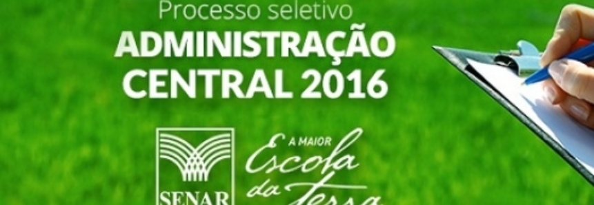 Inscrições abertas para o processo seletivo do SENAR Central, em Brasília