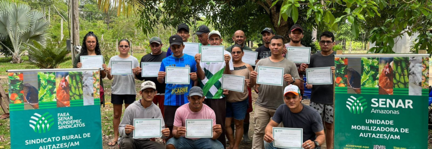 Senar Amazonas realiza treinamentos de Formação Profissional Rural em Itacoatiara, Autazes e Rio Preto da Eva