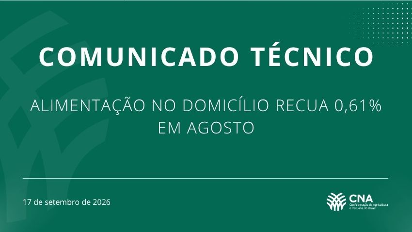 Alimentação no domicílio recua 0,61% em agosto