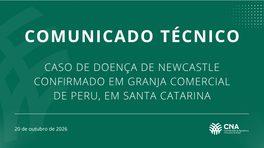 Caso de doença de Newcastle confirmado em granja comercial de peru, em Santa Catarina