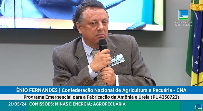 Consultor de Mercado da CNA, Ênio Fernandes, fala em audiência na Câmara dos Deputados