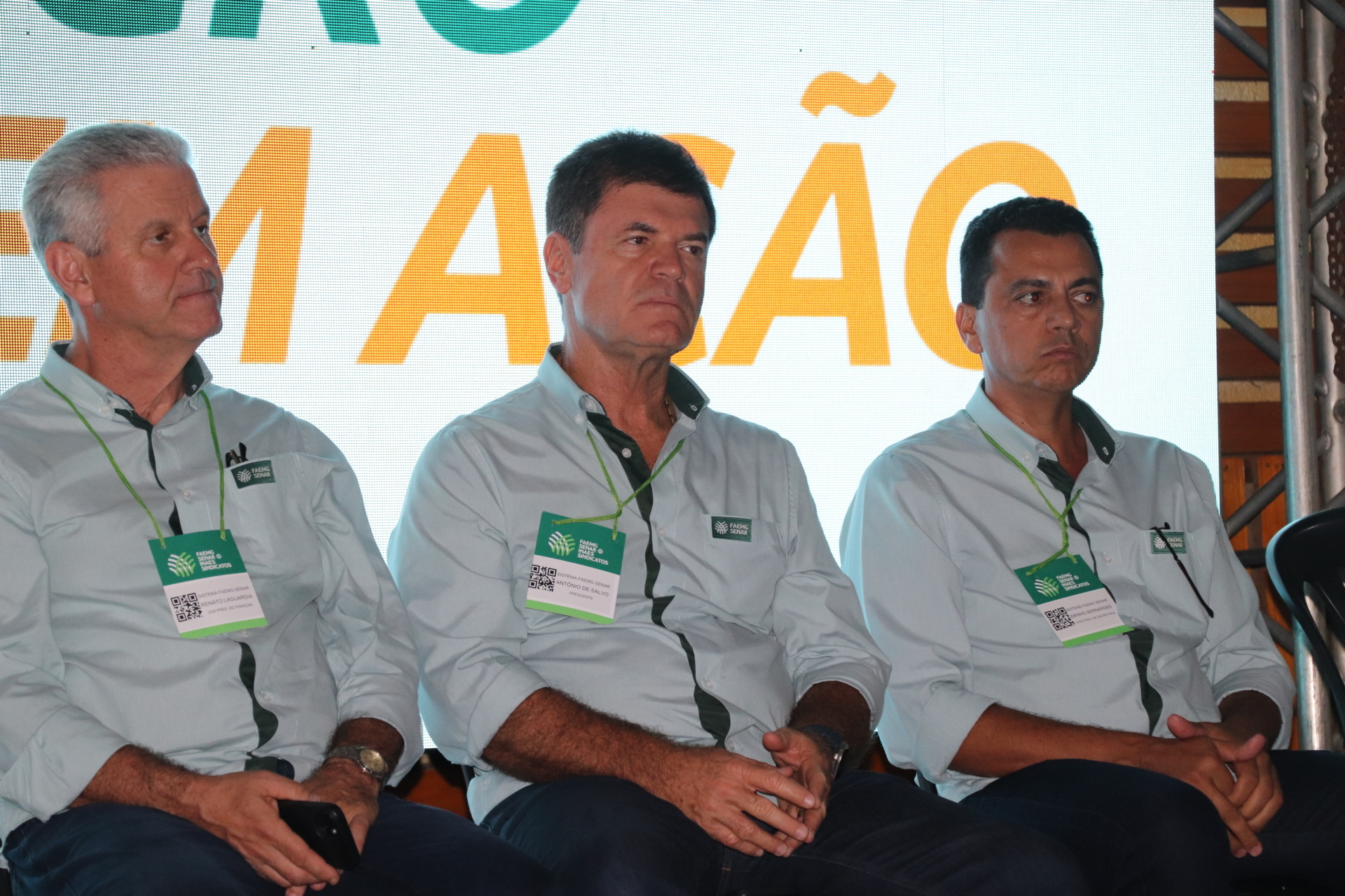 A partir da esquerda: Renato Laguardia, Antônio Pitangui de Salvo e Ebinho Bernardes