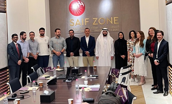Visita do grupo de empresários na SAIF Zone